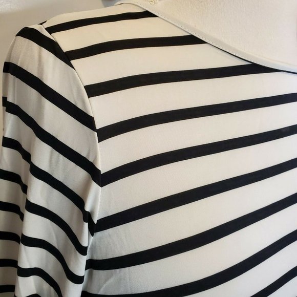 Bellamie Womens Plus Size Tunic Rop Striped Stretchy Loose Fit Sharkbite Size 1X - Picture 3 of 7